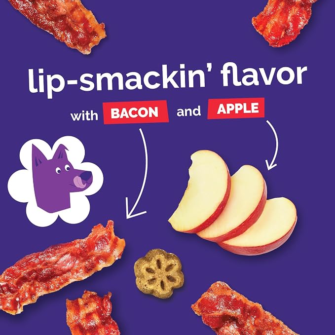 Fruitables Skinny Mini Dog Treats, Training Treats, Bacon & Apple, 5oz | Healthy Dog Treats, Crunchy Dog Biscuits, Healthy Puppy Treats, Limited Ingredient, Training Rewards, Made in USA