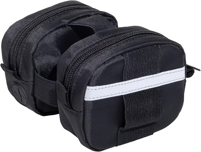 Gracie To The Rescue Leash Bag, compatible with flexi retractable leash, Treat and Poo Bag Holder for leash, Waste Bag Holder (Black)