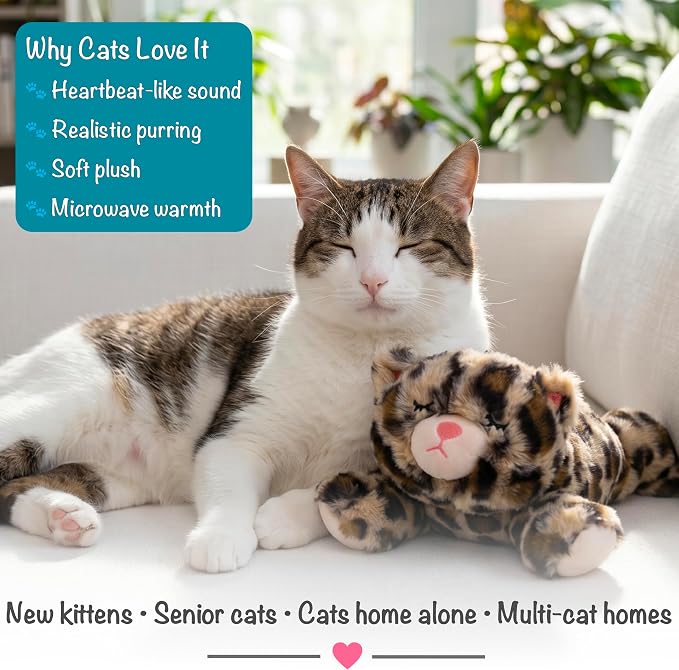 Catstages Calming Kitty Pal Interactive Companion Plush Cat Toy, 11"