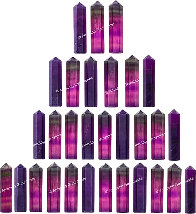 Amazing Gemstone Crystal Points Bulk Healing Crystals & Stones - Premium Single Terminated Healing Wand Point Bulk Crystals for Crafts, Crystal Grid, DIY Work