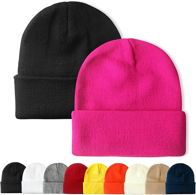 PFFY Unisex Beanie Hats for Men Women Knit Winter Beanies