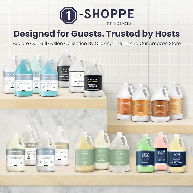 1-Shoppe All-in-Kit Hand/Body Wash | Infuse Lavender Mint Hotel | 1 Gallon | For Hospitality & Vacation Rentals to Refill Dispensers | (Single Gallon)
