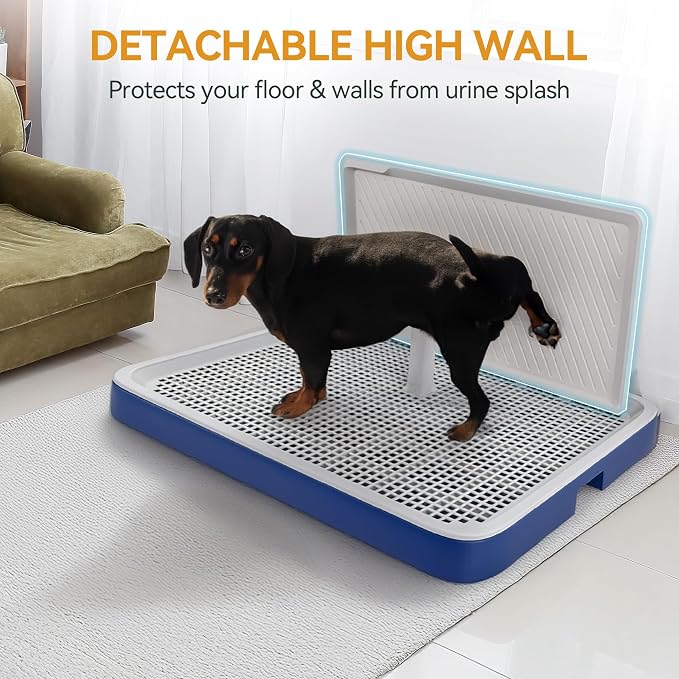 PAWISE Dog Training Pee Pad Holder Tray, Indoor Puppy Potty Pee Pad Floor Tray Dog Toilet, 24.8''X19.3', Large