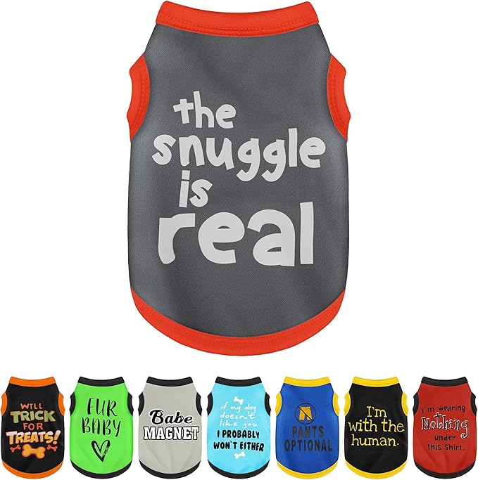 Elevate Your Pet's Seasonal Style with Playful Panache: with Adorable Beautifully Printed Dog Shirts Featuring Hilarious Printed Patterns for Airy Comfort in Summer and Fall Classic Series2 Small