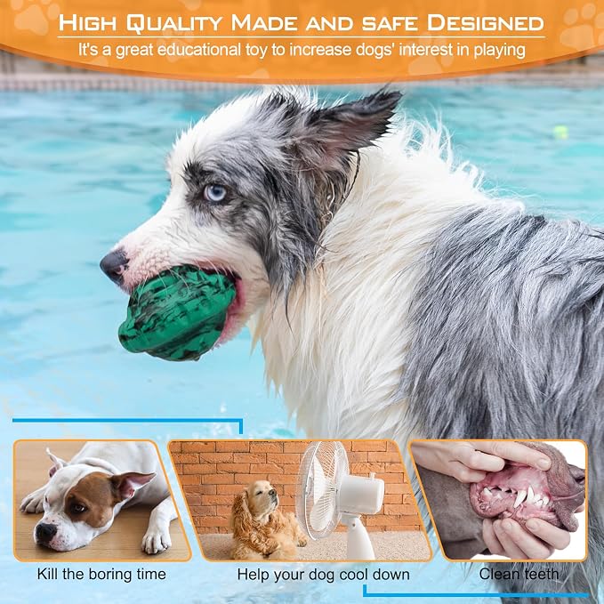 luckdoor Dog Toys to Keep Them Busy,Frozen Treat Dog Enrichment Toys,Slow Food Training to Relieve Boredom and Stimulating,Dog Puzzle Treat Food Dispensing Ball Toy for Small Medium Large Dogs