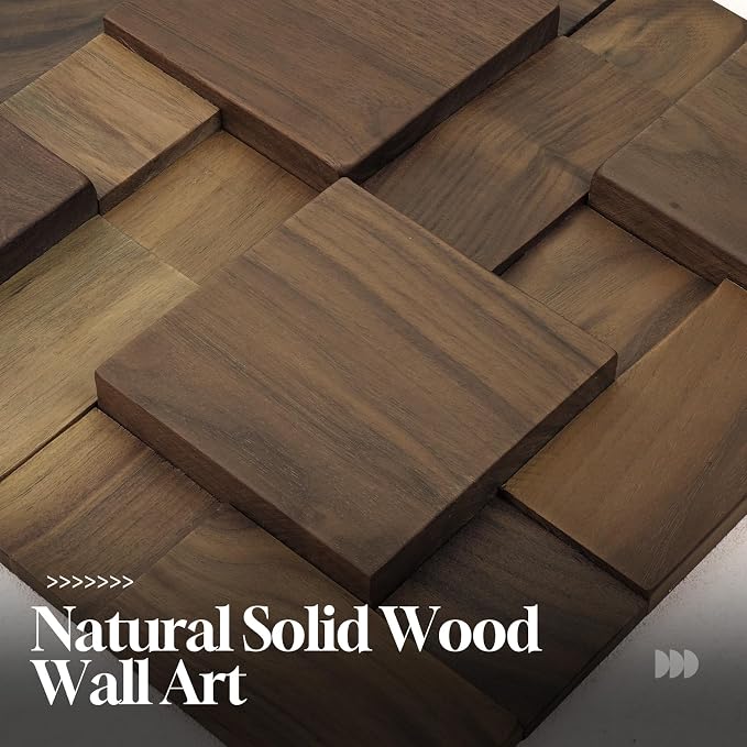 Cuspin Large 3D Wood Textured Neutral Wall Art, Modern Minimalist Wooden Artwork for Walls, Cotemporary Abstract Geometric Beige Wall Decor for Living Room Bedroom Dining Room Hallway