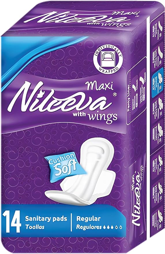 Care Maxi Sanitary Napkins with Wings – (14 Pads) Ultra Soft, Super Absorbency & Individually Wrapped