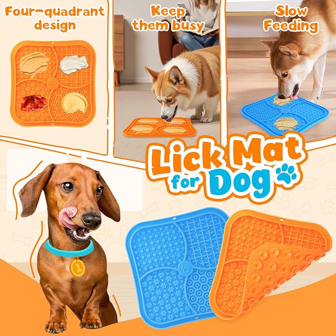 KIPRITII Dog Puzzle Toys with Dog Lick Mat for Small & Medium Dogs