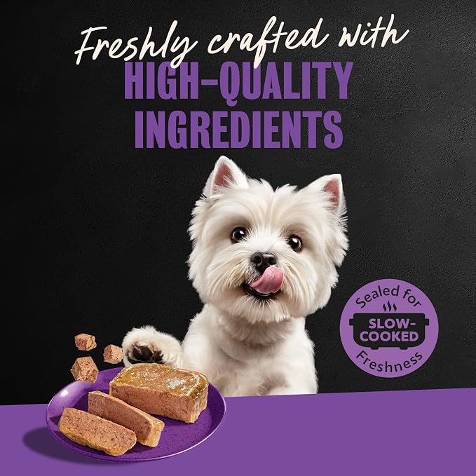 Cesar Classic Loaf Wet Dog Food, Farmer's Selects, 3.5 oz, 12 Count, 2-Pack | Made in USA, Grilled Chicken & Top Sirloin flavors, real chicken or beef #1 ingredient, easy peel trays, complete & balanced