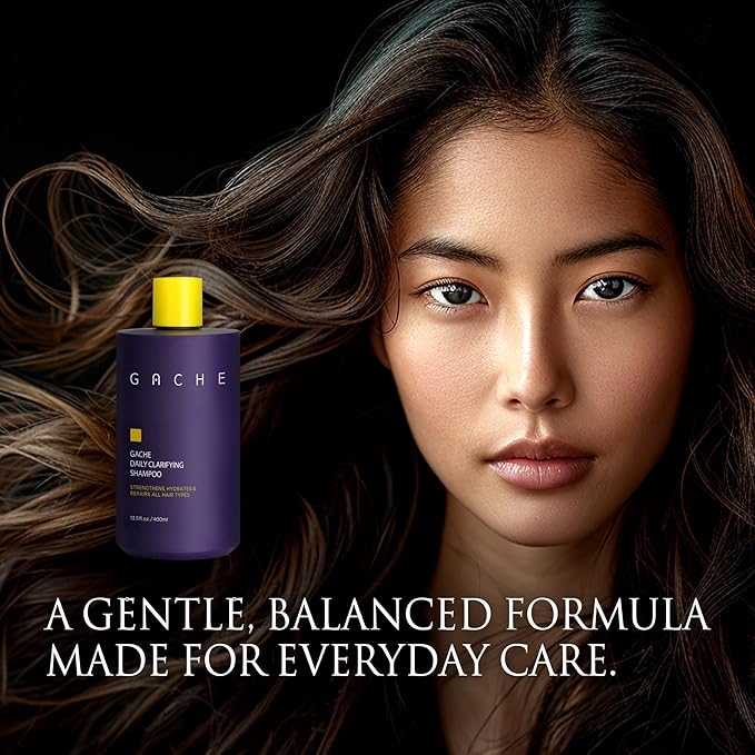Gache KBeauty Shampoo | Hydrates, Repairs, Strengthens All Hair Types | Lightweight, Clarifying Shampoo for Daily Use | No Sulfates, Parabens, or Phthalates, 13.5 fl oz (400ml)