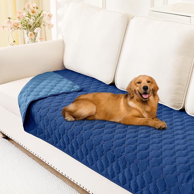 Smiry Waterproof Dog Bed Cover Blanket, Reversible Pet Blanket | Soft Reversible, Washable Leakproof Cats Dogs Couch Cover for Sofa, Couch, Furniture (30x70 Inch)