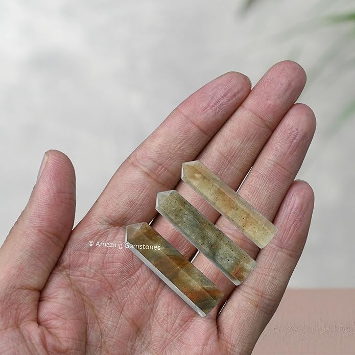 Amazing Gemstone Crystal Points Bulk Healing Crystals & Stones - Premium Single Terminated Healing Wand Point Bulk Crystals for Crafts, Crystal Grid, DIY Work