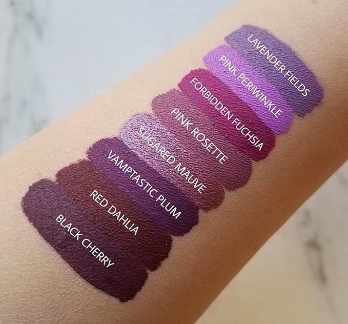 Aromi Maroon Burgundy Matte Liquid Lipstick | Long-Lasting Lip Color for Women, Bordeaux Wine, Dark Red, Blue Undertones, Vegan, Waterproof, (Red Dahlia)
