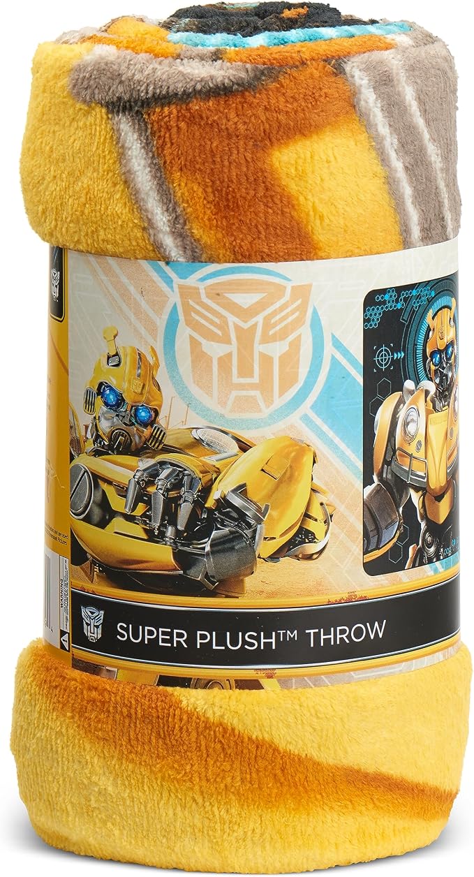NORTHWEST Transformers Micro Raschel Throw Blanket, Ultra Soft Throw,Be Alert, 46" x 60" (Pack of 4)