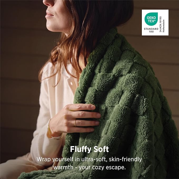 Bedsure GentleSoft Twin XL Blanket for Bed - Super Soft Cozy Fleece Blankets for Kids, Cute Throws for Girls, Dorm Room Essentials for Girls Teens Back to School, Bronze Green, 66x90 Inches