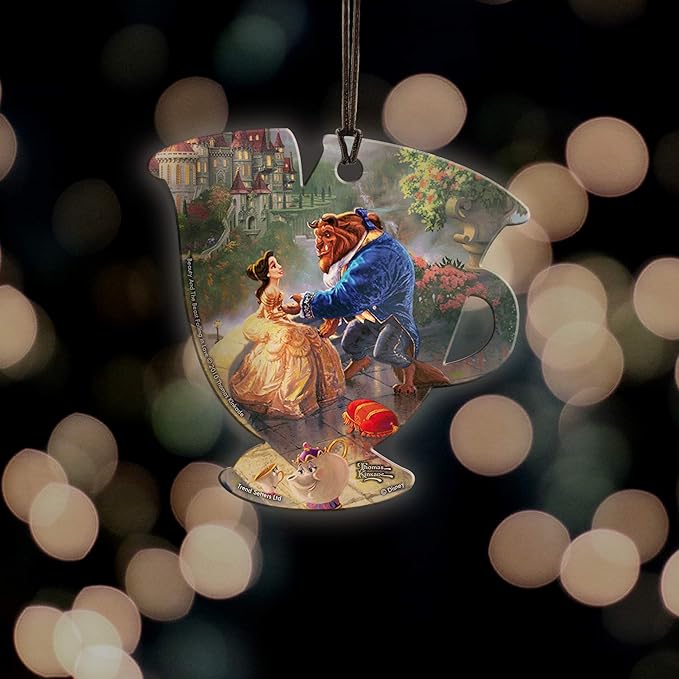 Disney - Beauty and the Beast - Thomas Kinkade - Chip Teacup Shaped Hanging Acrylic Print Accessory ACPTEACUP279