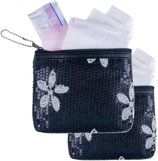 First Period Kit To-go! - Organic Biodegradable Tween Pads & Liner - Period Bags for Teen Girls for School - Period Pouch & Teen Pads for Girls Ages 11-14, Teen Pads for Periods - Pads for Teens Girls