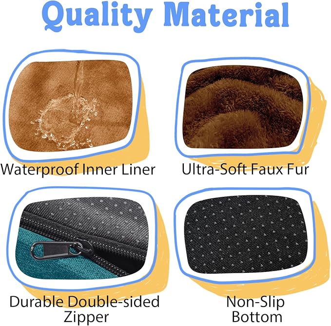 Orthopedic Washable XXL Dog Bed for Extra Large Dogs | Egg Crate Foam, 4-Sided Bolster Support, Waterproof Liner, Non-Slip Bottom, Removable Bolster Cover, 45 x 35 Inch