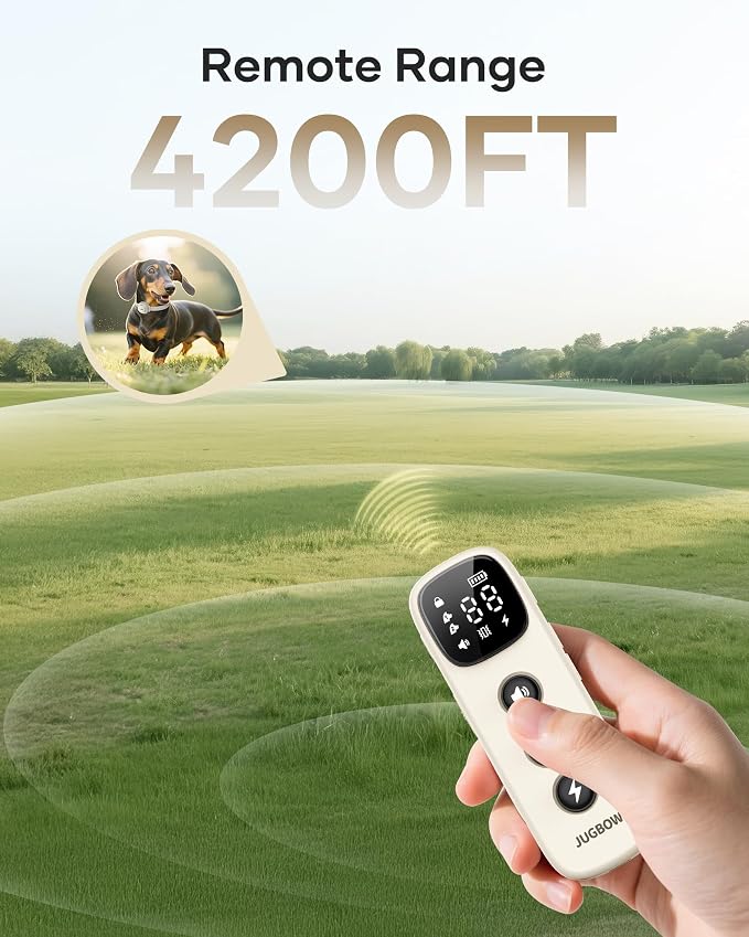 Shock Collar for 5-30lbs Mini Small Dogs,4200FT Range,White | Dog Training Collar with Remote,IPX8-Waterproof Rechargeable E-Collar with Beep, Vibration, Safe Shock,Security Lock