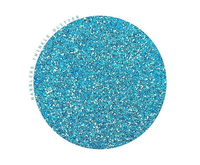 MARBLERS Twinkle Face & Body Glitter [Aqua Blue] 0.18oz (5g) | Fine | Non-Toxic | Vegan | Cruelty-Free | Festival, Rave & Party Makeup | Eye, Hair, Nail Polish, Eyeshadow | Nail Art | Gel Nail