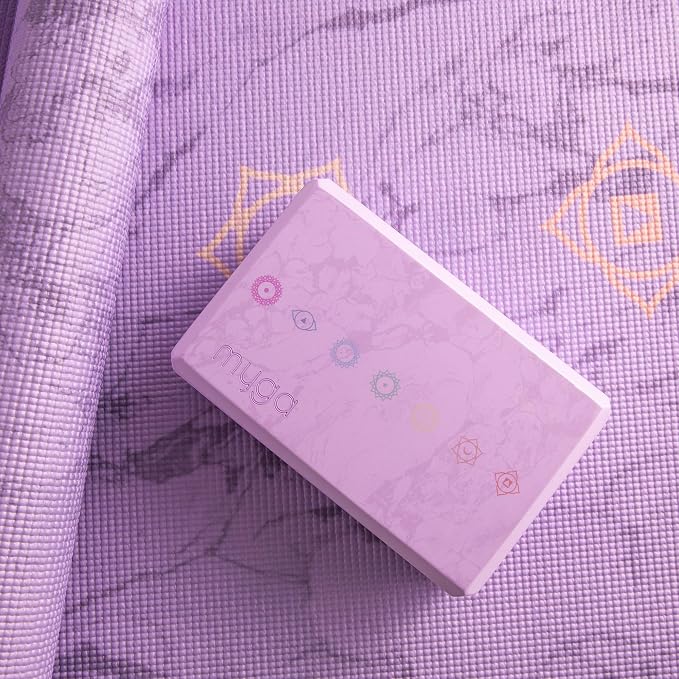 MYGA Yoga Block,Lightweight EVA Foam Yoga Brick,High Density Non-Slip Block for Yoga Poses, Pilates, Balance and Flexibility
