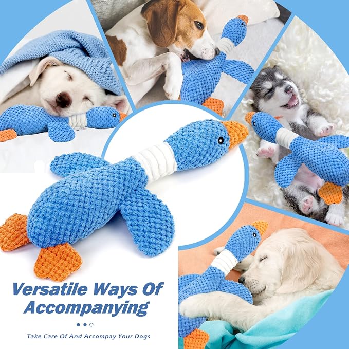 Vitscan 2 Pack Goose Tough Dog Toys for Aggressive Chewers Duck Toys