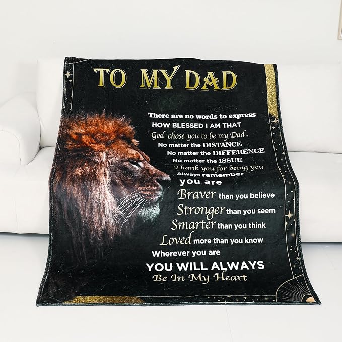 Gifts for Dad, Dad Gifts for Birthday from Daughter, Birthday Gifts for Dad Gifts from Son, Dad Blanket from Daughter 60”*80”