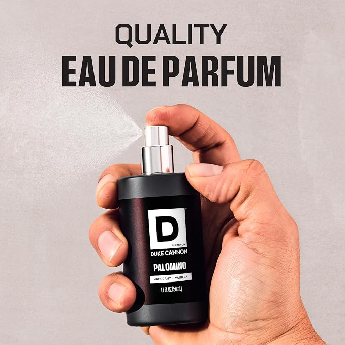 Duke Cannon Proper Cologne Palomino | Men's Eau de Parfum | Mahogany and Vanilla | Subtle, Long-Lasting Natural Scent | 1.7 fl oz (Pack of 2)