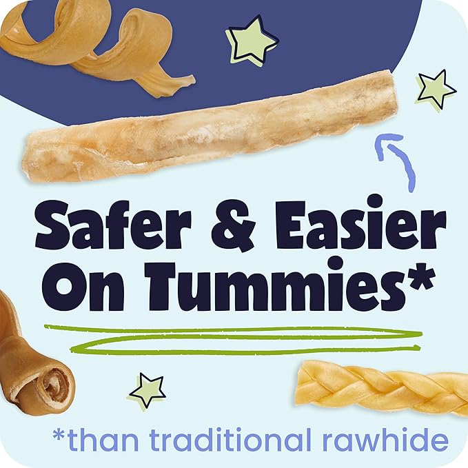 Pawstruck Natural Large 12" Beef Collagen Sticks for Dogs – Long-Lasting Rawhide Alternative, High Protein Treats with Chondroitin & Glucosamine – 5 Pack | Long Lasting Single Ingredient for Aggressive Chewers - Low Odor Alternative to Rawhide & Bully ...