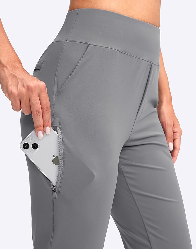 YYV Women's Golf Pants High Waist Stretch Ankle Pants with Pockets | Work Ankle Pants, Dress Pants with 4 Pockets, For Yoga Business Travel Casual