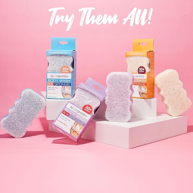 Spongeables Body Wash in a 20+ Wash Sponge, Pomegranate Punch, 1 Count