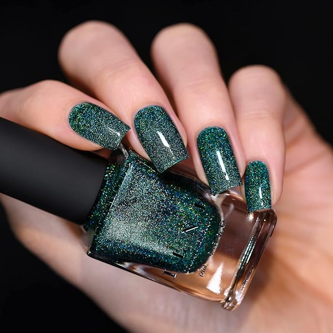 ILNP Park Ave - Deep Jade Green Ultra Holo Nail Polish
