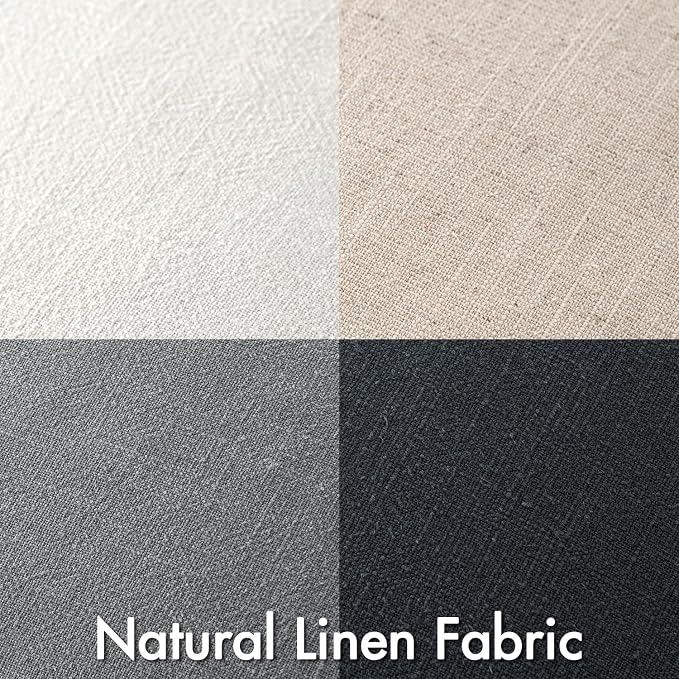 MIULEE Neutral Cream/Gray Boho Linen Pillow Covers 18x18 Inch Pack of 4 | Natural Decorative Throw Pillow Covers, Soft Farmhouse Couch Pillowcases, Modern Home Decors for Living Room Bed Sofa