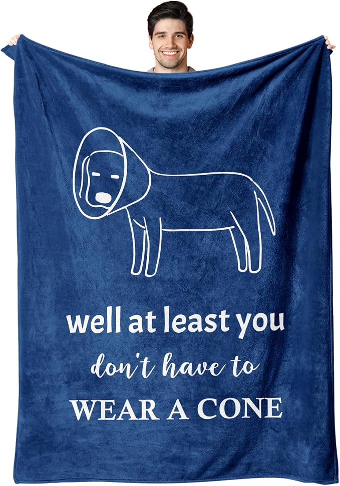 Get Well Gifts for Men Throw Blanket 60" x 80", Get Well Gifts for Men After Surgery, Feel Better/After Surgery/Surgery Recovery/Thinking of You/Get Well Soon Gift