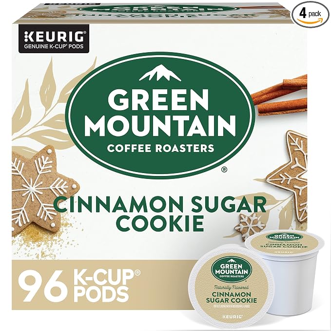 Green Mountain Coffee Roasters Cinnamon Sugar Cookie Keurig Single-Serve K-Cup Pods, Light Roast Coffee, 96 Count