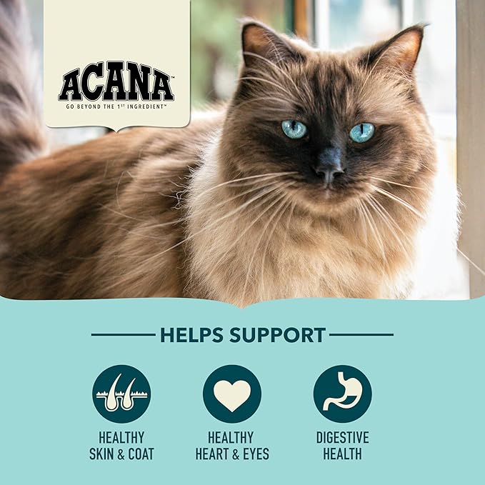 ACANA Dry Cat Food Bountiful Catch Salmon Catfish and Herring 10lb Bag | High Protein, Includes Probiotics, Omega-3 Fatty Acids, Digestive Health, Global Quality Ingredients