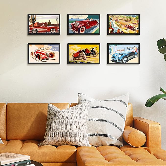upsimples 8.5 x 14 Picture Frame, Gallery Wall Frames Set of 5, Black | Photo Frame Collage Wall Decor, 7x10 Picture Frame with Mat for Family, Baby, Hallway, Christmas, License