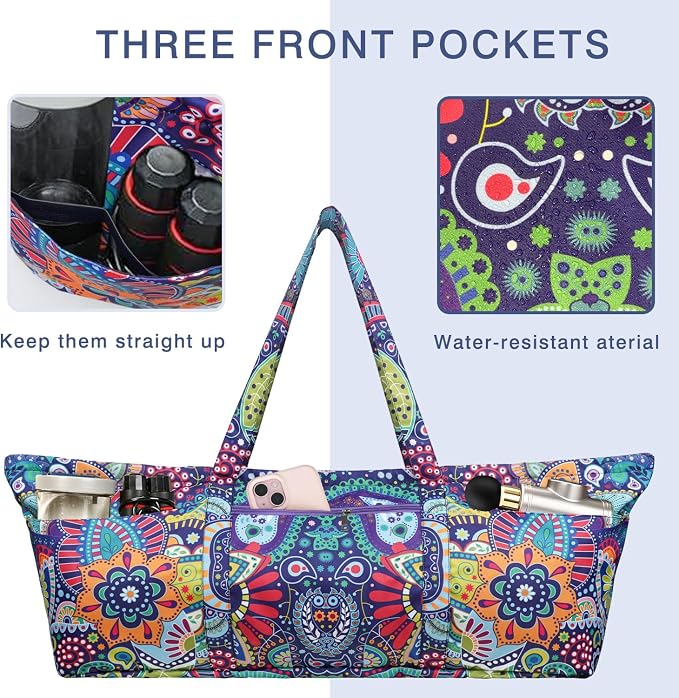 Yoga Mat Bag Yoga Mat Carrier with Shoes Compartment & Wet Pocket Pilates Bag with Zipper Pockets & Yoga Mat Holder Strap Yoga Bags and Carriers Fits All Your Stuff