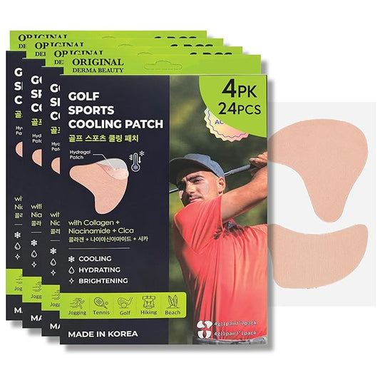 Sun Patch, Under Eye UV Protection for Golf, Hiking, Driving, Outdoor Sports | Cooling Sunblock Patches, Scar & Sun Damage Protection (Unisex 4PK (Beige))