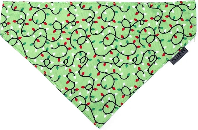 THE WORTHY DOG Slide-On Printed Bandana for Dogs & Cats, Lights