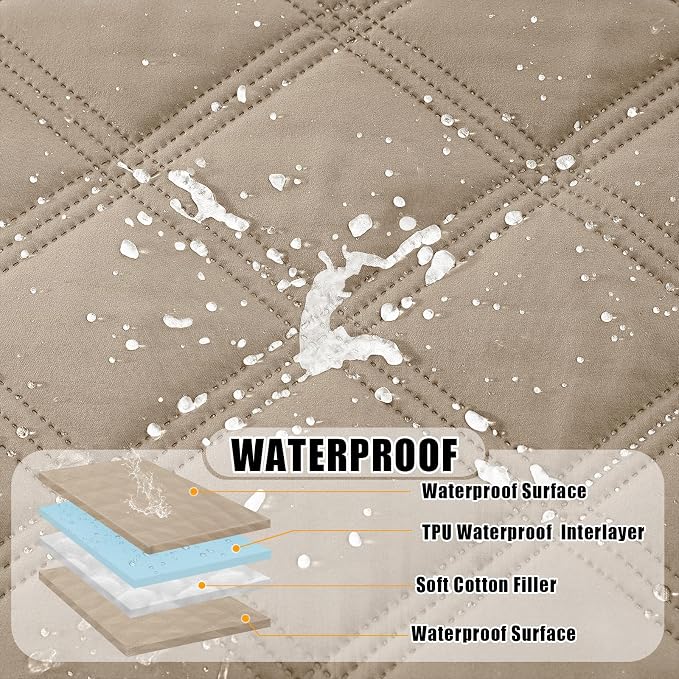 Smiry Waterproof Dog Bed Cover, Reversible Pet Blanket for Sofa Couch | Soft Washable Dog Blanket, Leakproof Couch Cover for Dogs Cats & Furniture Protection, 30x70, Taupe/Taupe