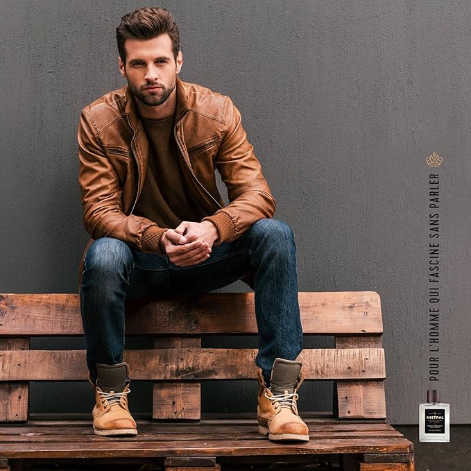 Mistral Men’s Cologne – Santal Absolute Eau de Parfum | Warm & Woody Masculine Scent with Cinnamon, Musk, Patchouli & Sandalwood | Cruelty-Free & Long-Lasting Cologne for Men, Made in France - 3.4 Oz