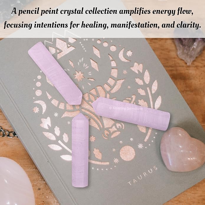 Amazing Gemstone Crystal Points Bulk Healing Crystals & Stones - Premium Single Terminated Healing Wand Point Bulk Crystals for Crafts, Crystal Grid, DIY Work