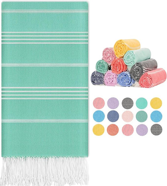 Turkish Beach Towels Swim Towel Long Lounge Chair Accessories Oversized Sand Free Compact Beach Umbrella Tent Shelter Canopy Chair Clips Gear Beach Game Toy Summer Vacation Essentials Must Haves
