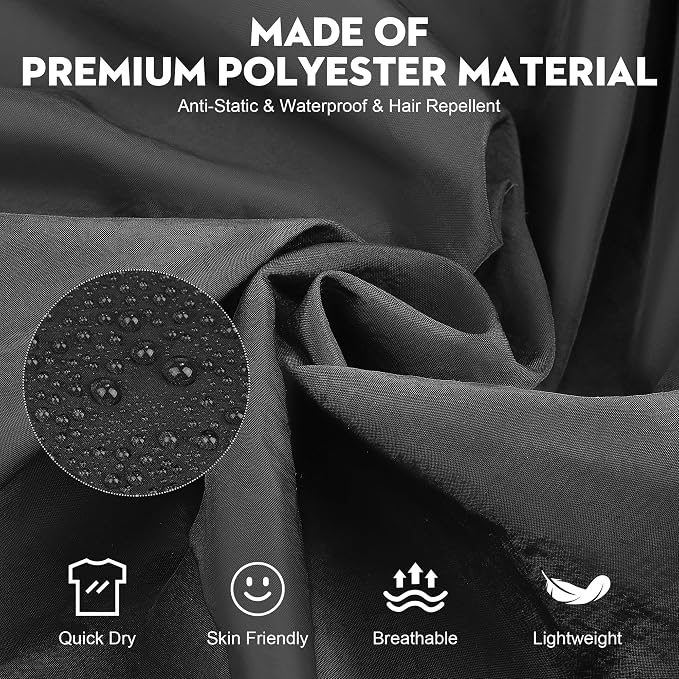 MCEAST 2 Pack Pet Grooming Work Clothes Black Pet Groomer Uniforms with Full Zipper Water Resistant and Anti-Static Pet Smock Clothes Pet Shop Smock Jacket for Women Men Pet Groomer Barber, Medium