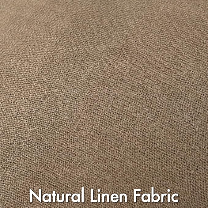 MIULEE Khaki Boho Linen Decorative Pillow Covers 18x18 Inch Pack of 4 | Natural Throw Pillow Covers, Soft Farmhouse Couch Pillowcases, Modern Home Decors for Living Room Bed Sofa