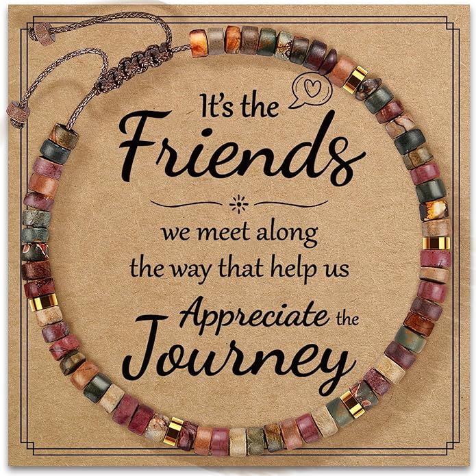 Inspirational Gifts Bracelets for Women: Valentines Mothers Day Birthday Gifts for Women Friends Sister Mom - Healing Natural Stone Beads Bracelets Thinking of you Get Well Soon Gift for Women
