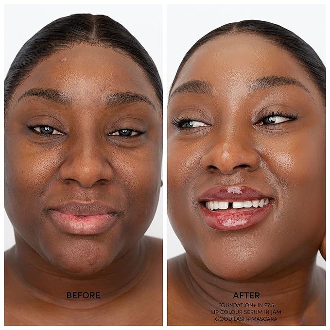 Fitglow Beauty Foundation+ | Vegan Skin-Treating Foundation with Peptides & Plant Collagen | Buildable Medium-Full Coverage, Natural Finish | Hydrating, Anti-Aging, Pore-Friendly | F8-30ml