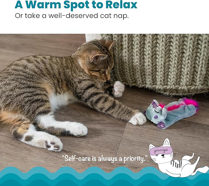 Catstages Cuddle Pal Unicorn Soothing Plush Purple Cat Toy, 8.5" x 5.5"