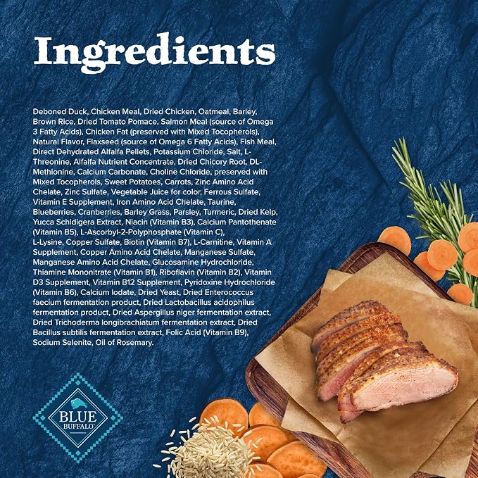 Blue Buffalo Wilderness Duck & Wholesome Grains Adult Dry Dog Food, 4.5 lb | 39g Protein, Real Duck #1 Ingredient, Antioxidant-Rich Fruits & Veggies, High Protein to Fuel Adventures